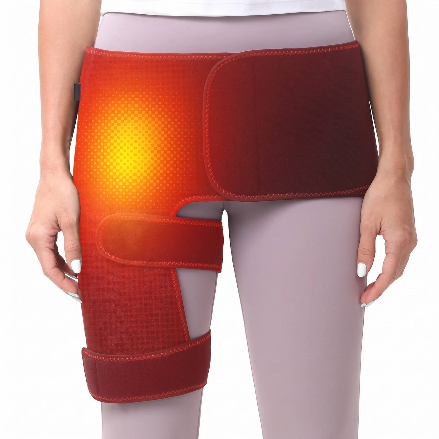 Electric Heating Wrap for Hip and Lower Back with Graphene, Adjustable Heat & Vibration Modes, Auto Shutoff