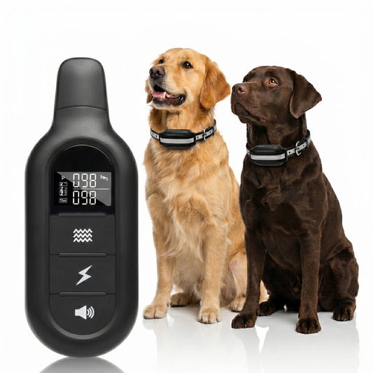 Electric Dog Training Collar with Remote, Beep, Vibration, Adjustable Static Levels, IPX7 Waterproof, Rechargeable, Multi-Dog Support