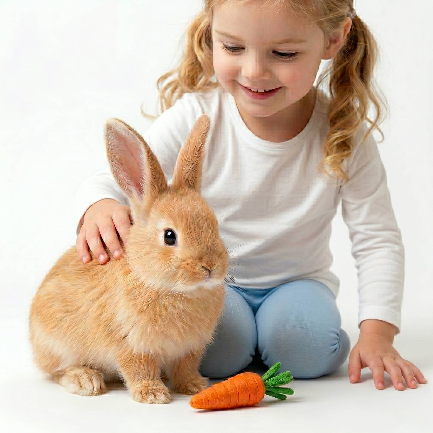 Interactive Plush Bunny Toy with Voice Recognition and Touch Sensors