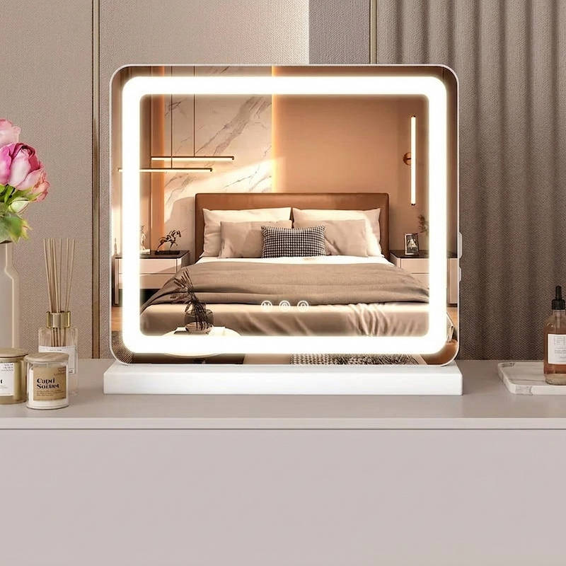 Dimmable LED Vanity Mirror with 3 Color Modes and Touch Control