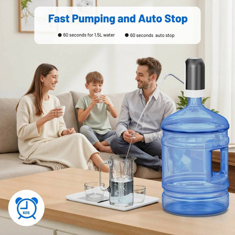 USB Rechargeable Electric Water Dispenser for 3 to 5 Gallon Bottles