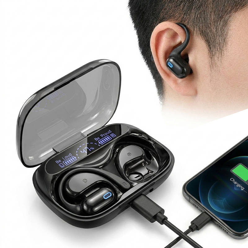 Wireless Earbuds with Power Bank Charging Case, IPX5 Waterproof Bluetooth 6.0 Sports Headphones