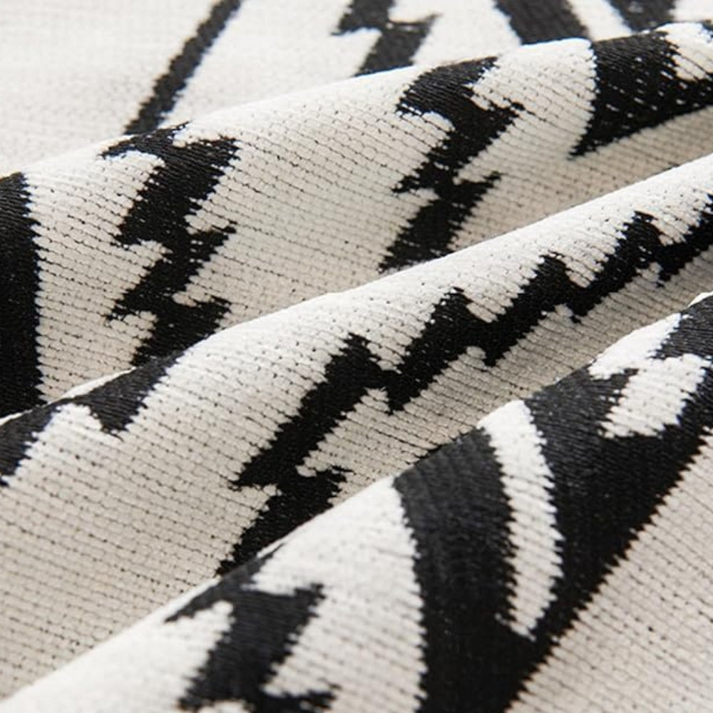 Boho Geometric Sofa Cover Throw in Cotton-Polyester Blend