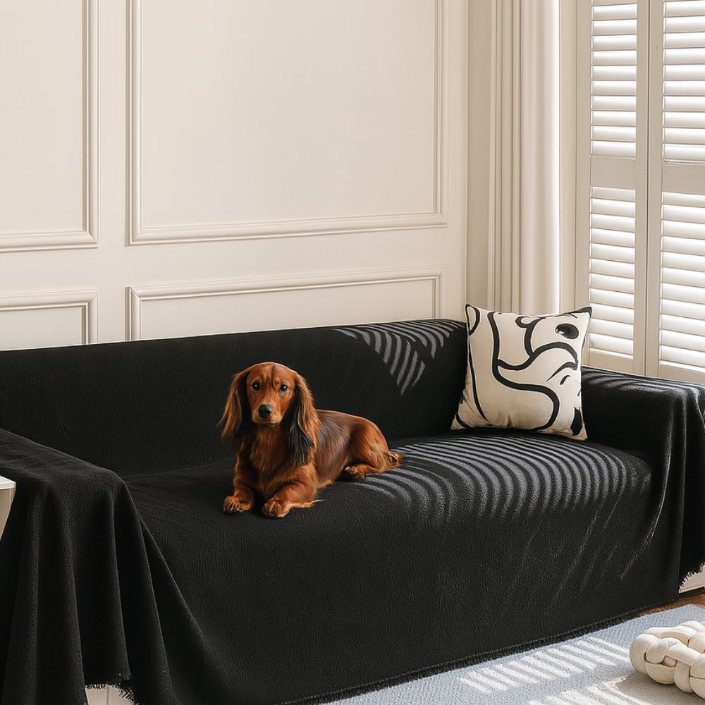 Diamond Grid Chenille Sofa Protector Cover
