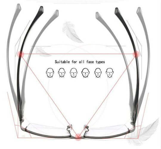 Metal Frame Progressive Reading Glasses with Blue Light Filtering and Anti-Glare Lenses