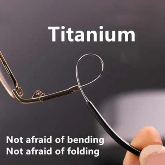 Metal Frame Progressive Reading Glasses with Blue Light Filtering and Anti-Glare Lenses