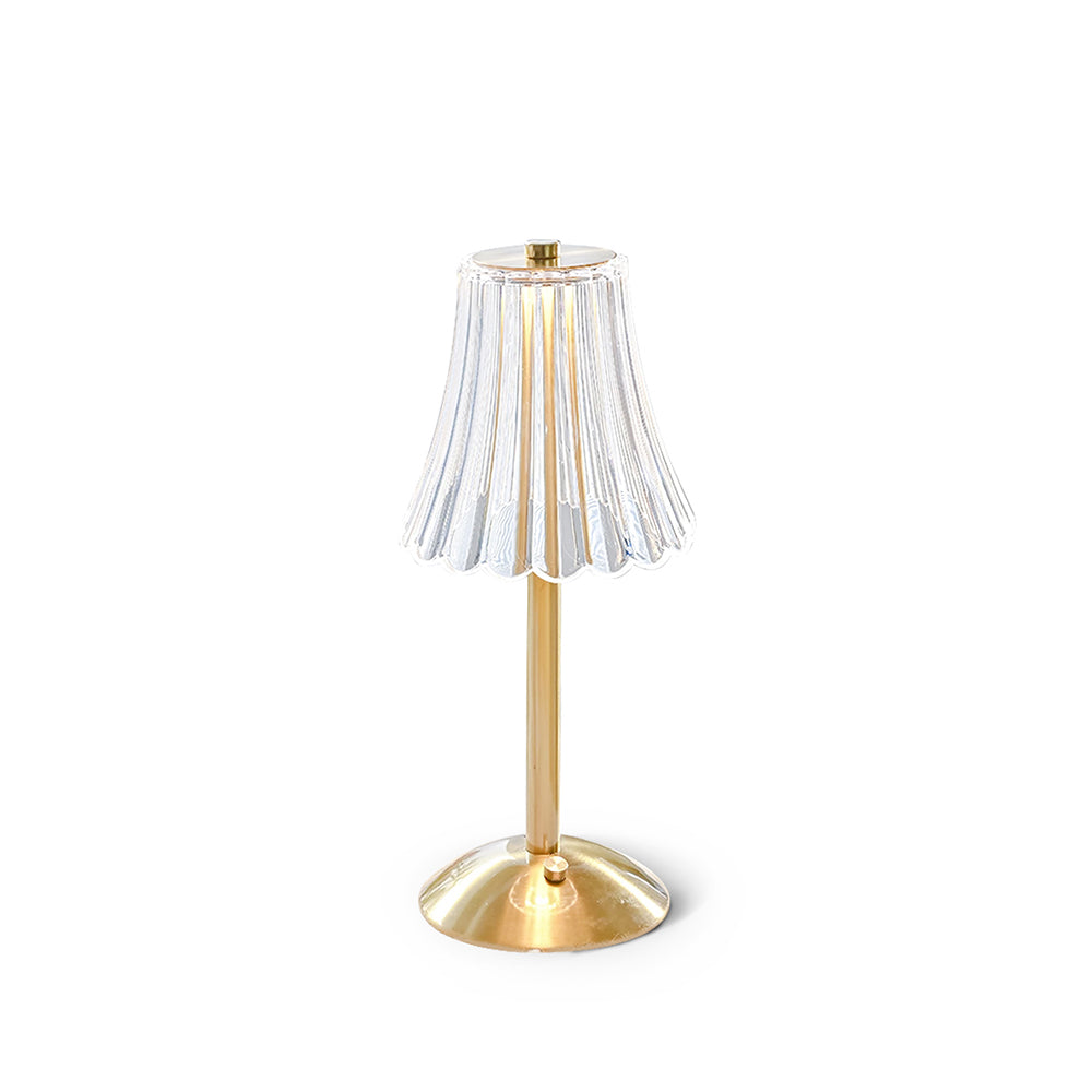 Elegant Gold Portable Table Lamp with LED Light