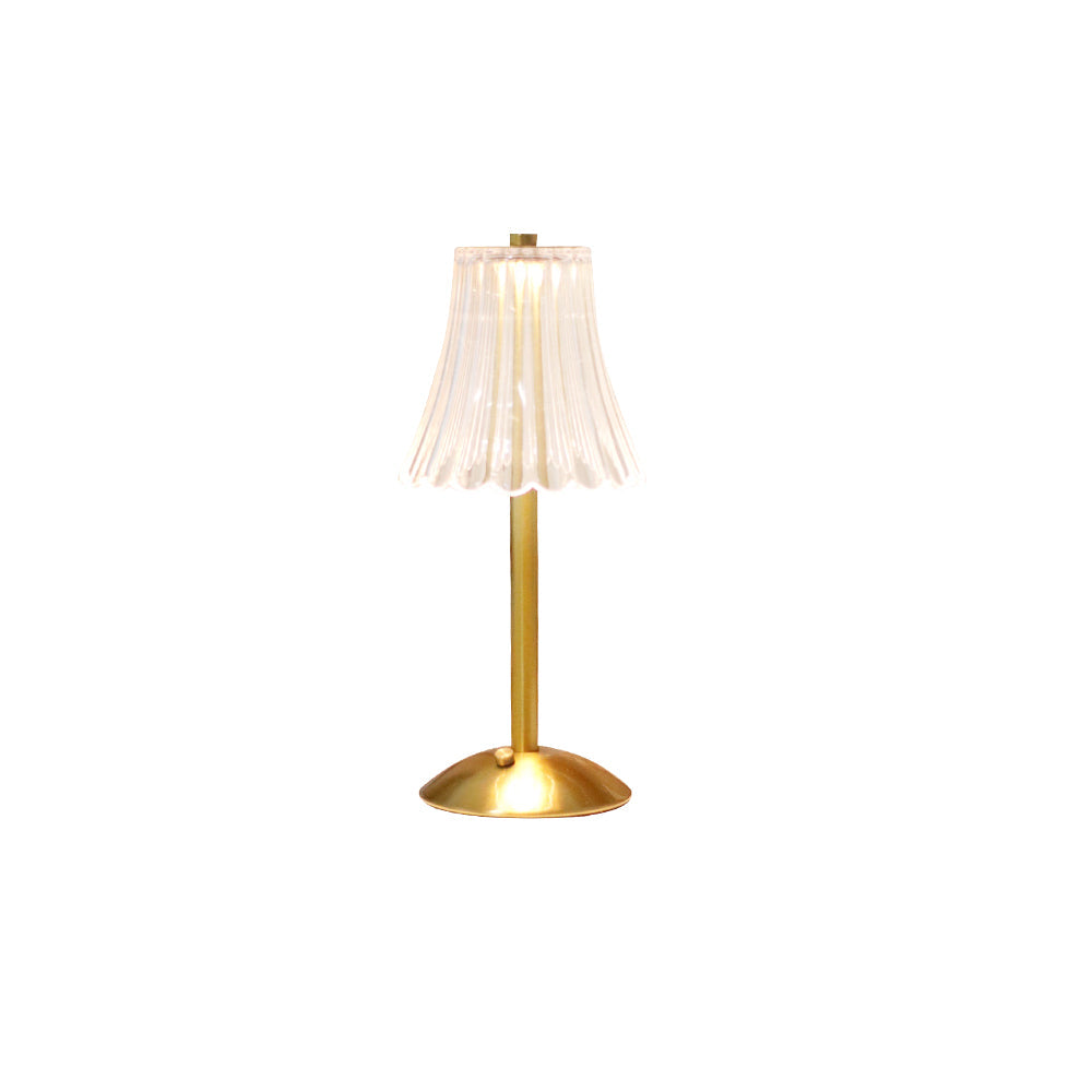 Elegant Gold Portable Table Lamp with LED Light