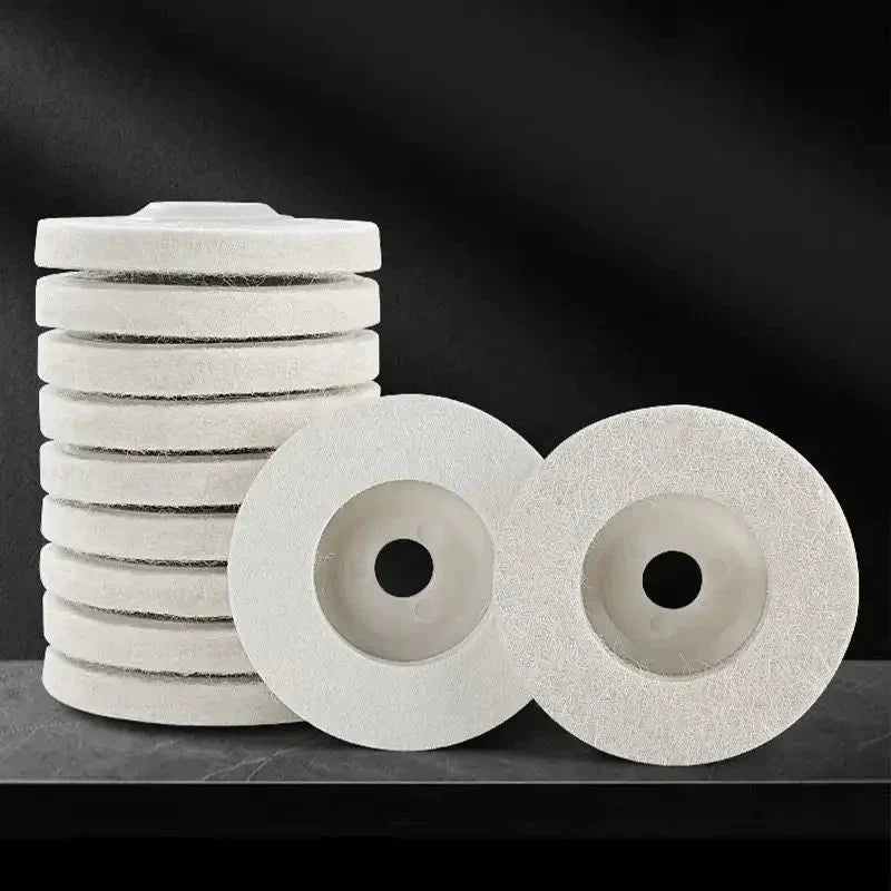 Round Polishing Disc for Angle Grinders - Soft Fiber Surface for Cars and Metal