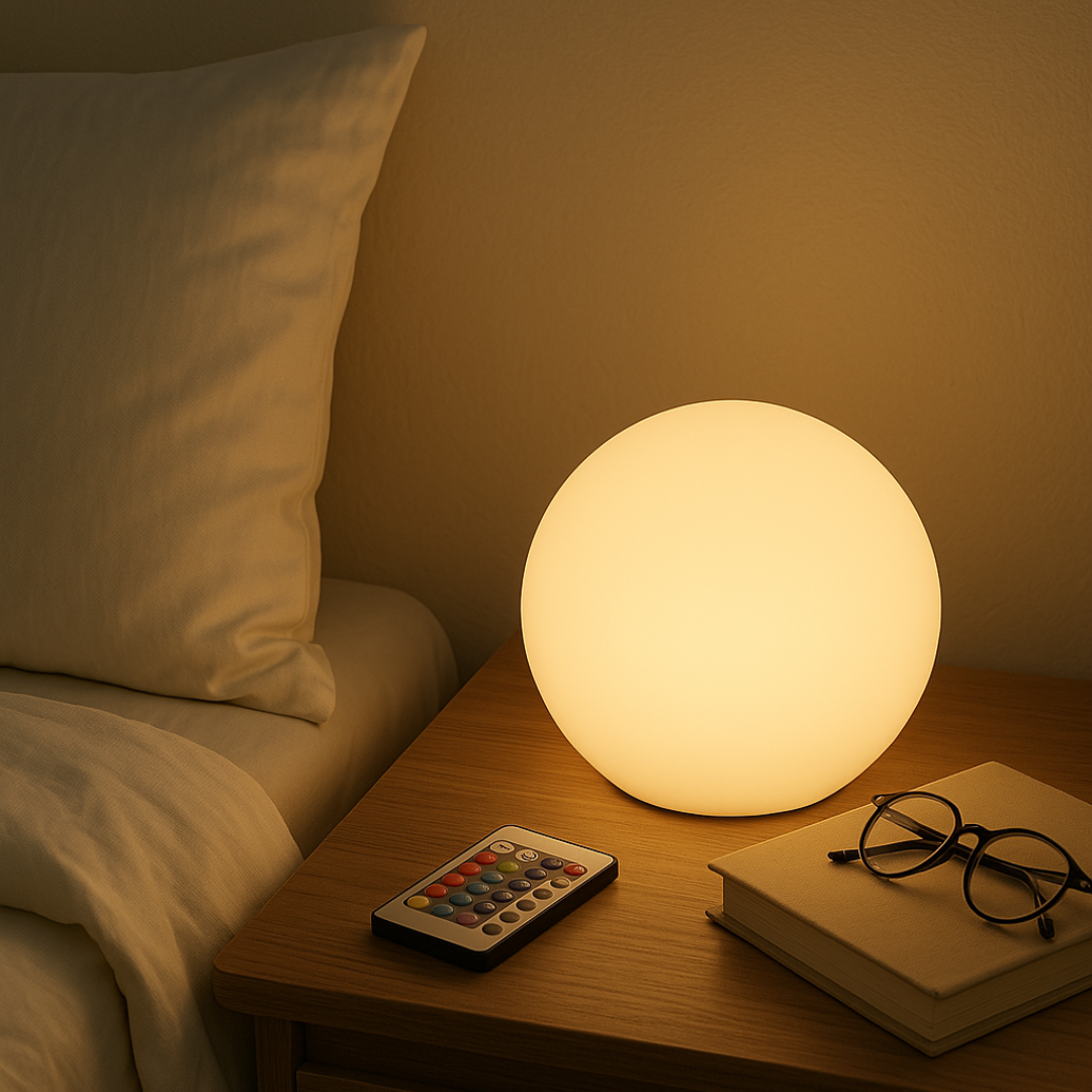 Wireless LED Color-Changing Table Lamp with Remote and USB Rechargeable