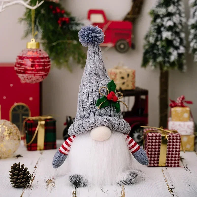 LED Knitted Christmas Gnome with Night Light
