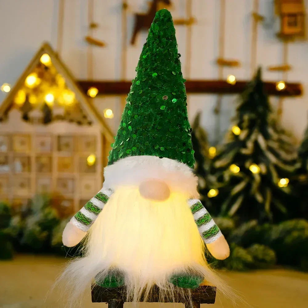 LED Knitted Christmas Gnome with Night Light