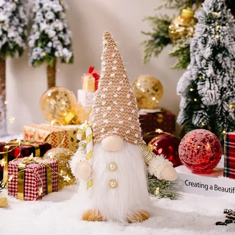 LED Knitted Christmas Gnome with Night Light