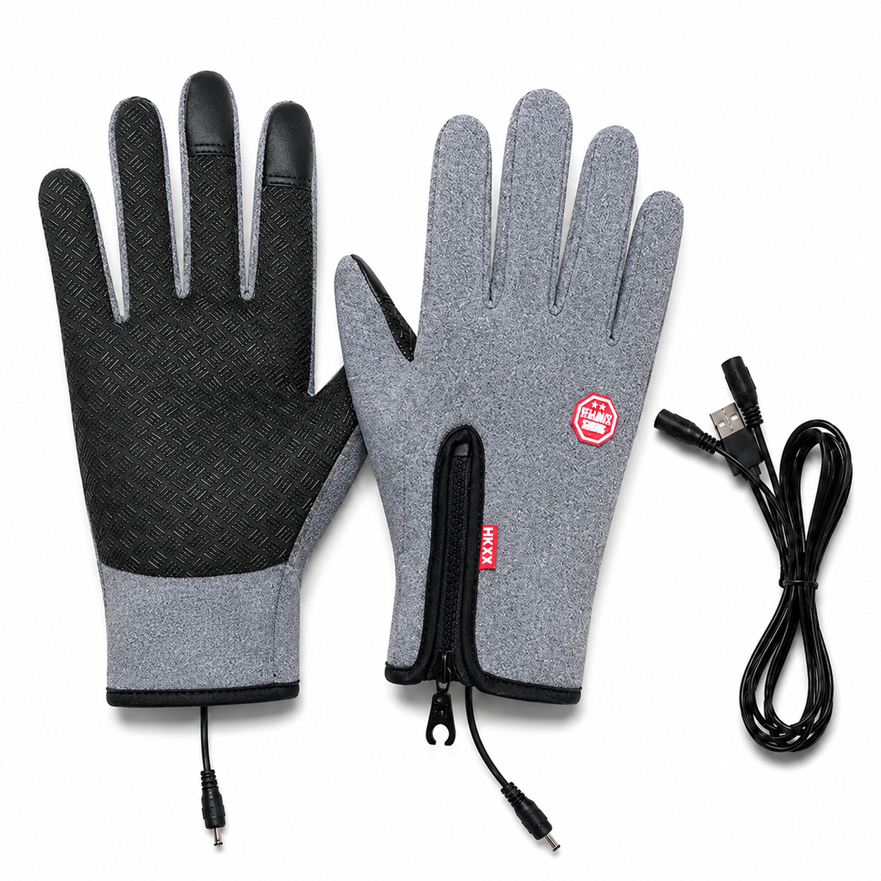 USB Heated Winter Gloves with Touchscreen and Waterproof Design