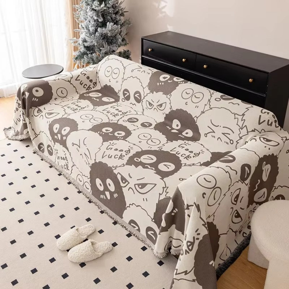 Gremlin Cartoon Chenille Sofa Cover for Kids