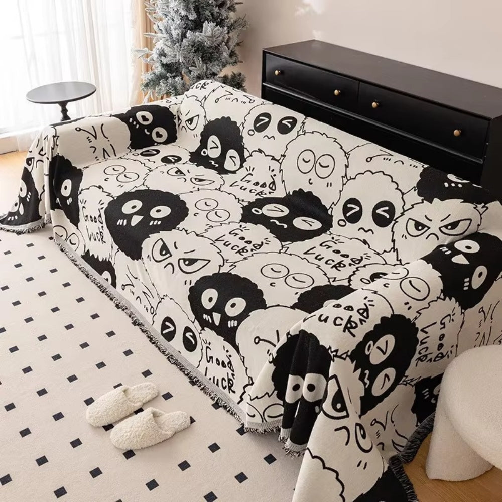 Gremlin Cartoon Chenille Sofa Cover for Kids