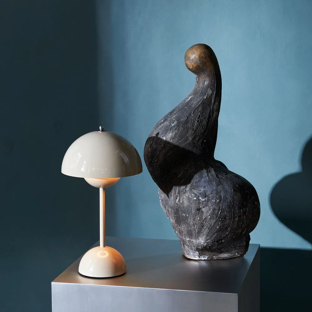 Wireless Rechargeable Retro Flower Table Lamp