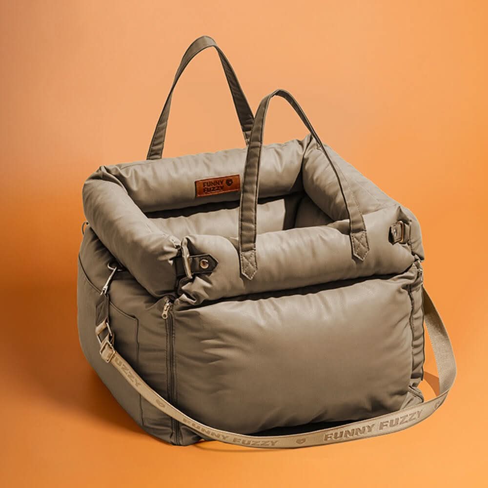 Luxury Dog Car Seat with Safety Belt for Stylish Rides