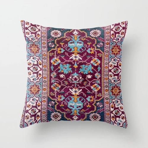 Moroccan Style Boho Cushion Cover with Concealed Zipper