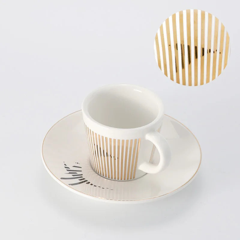Ceramic Leopard Print Coffee Mug Set with Coaster
