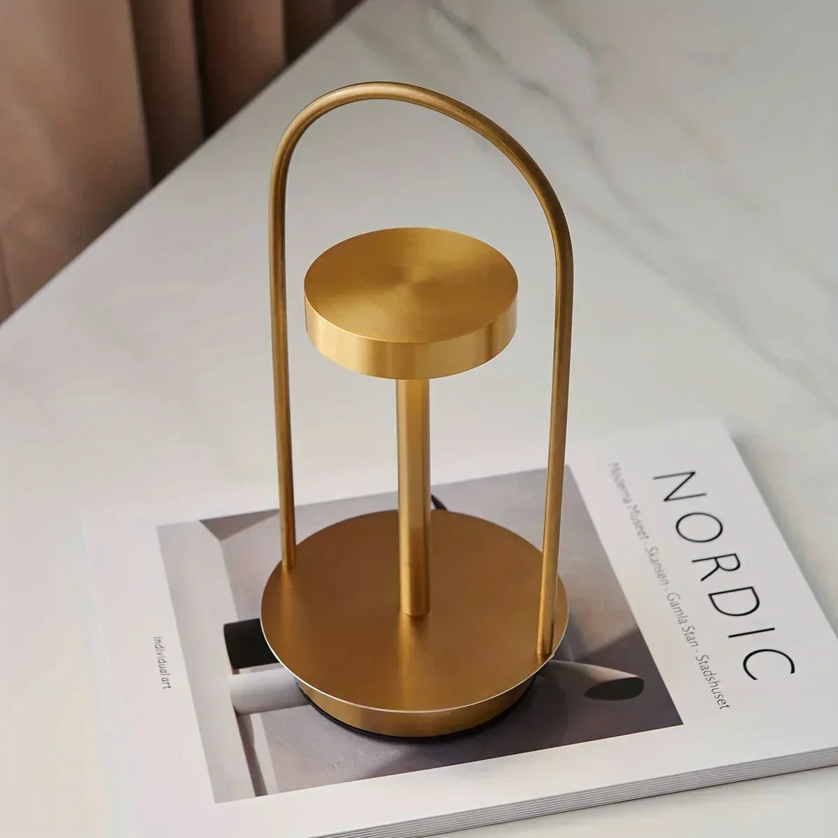 Cordless Rechargeable LED Table Lamp - Elegant Portable Design in White, Black, or Gold