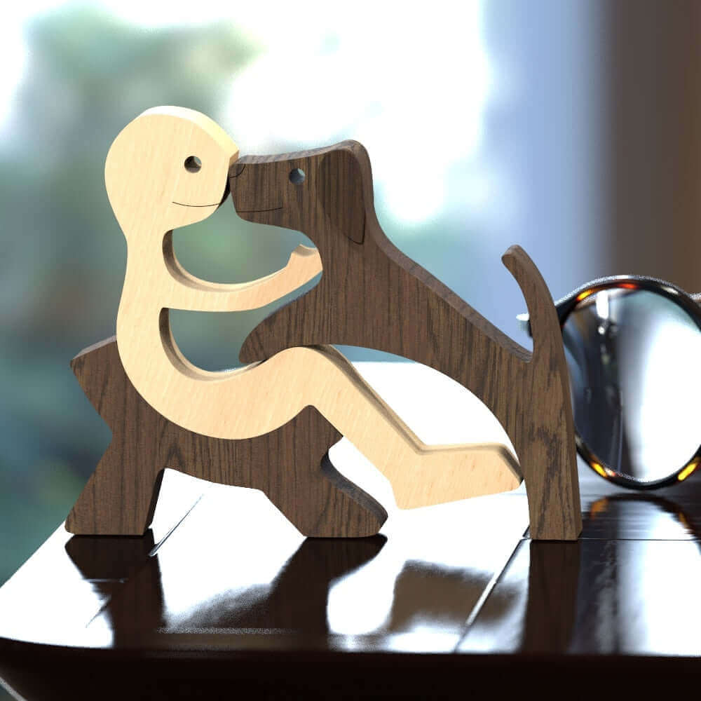 Danish Wooden Animal Ornaments - Hand-Carved Pet Decor
