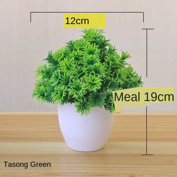 Mini Plastic Bonsai Tree for Desk Decor
