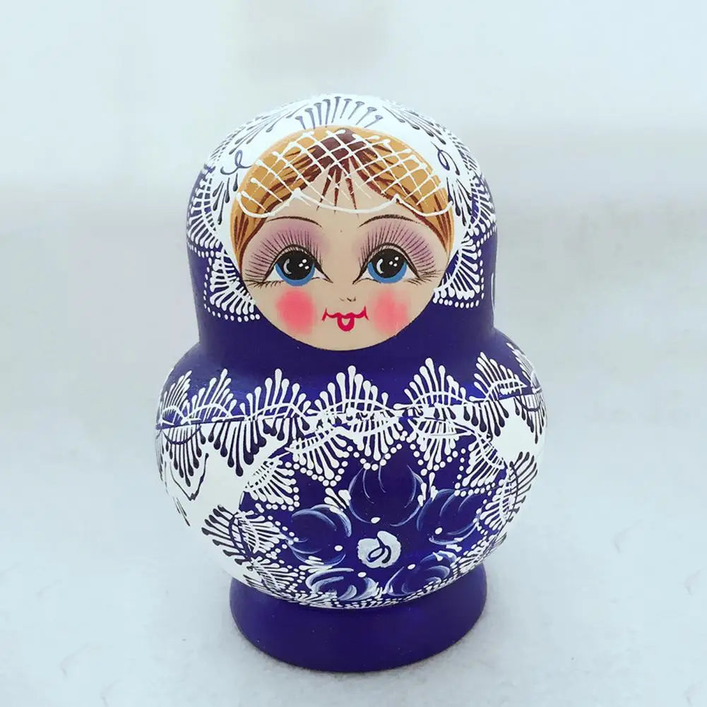 Wooden Russian Matryoshka Dolls Set of 10