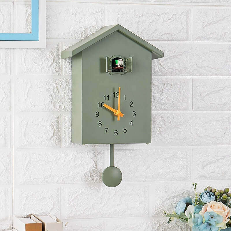Modern Colorful Cuckoo Clock with Whimsical Bird Mechanism