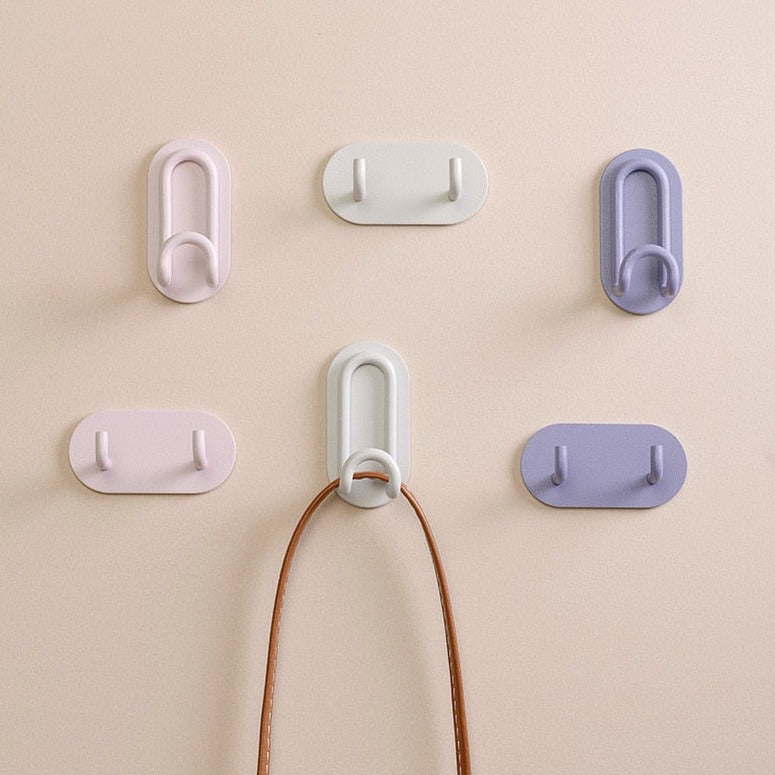Drill-Free Pastel Wrought Iron Hooks