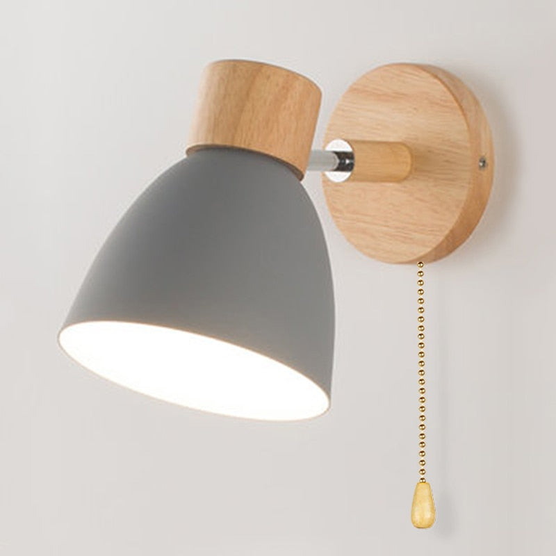 Scandinavian Natural Wood Wall Light