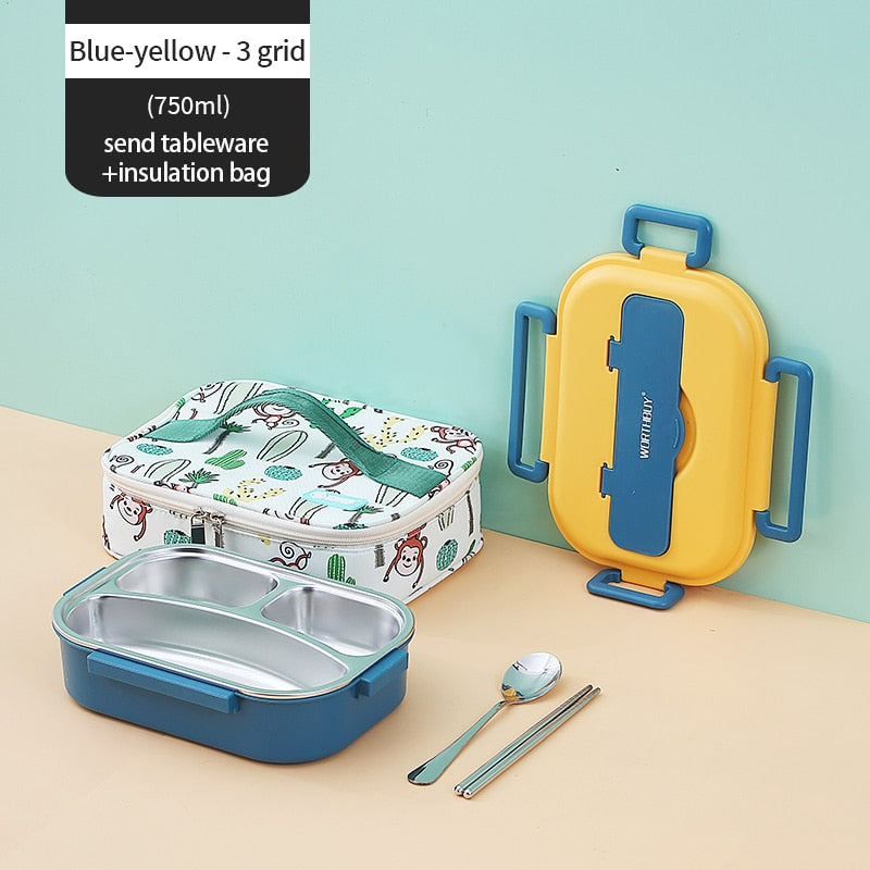 Stainless Steel Kids Bento Lunchbox with Soup Compartment
