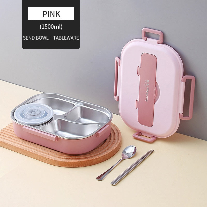 Stainless Steel Kids Bento Lunchbox with Soup Compartment