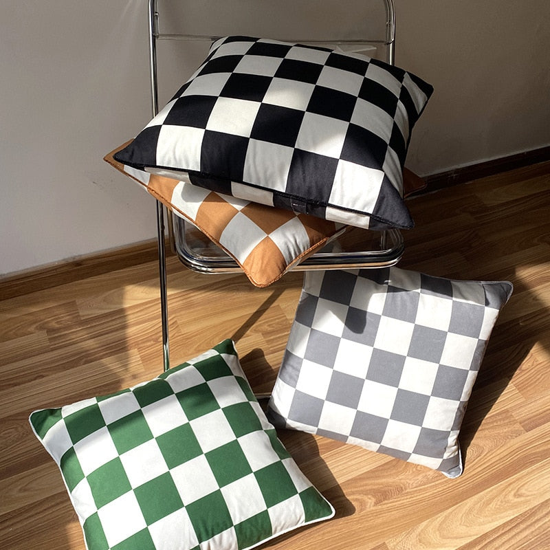 Checkerboard Pillowcase 18x18 Inch