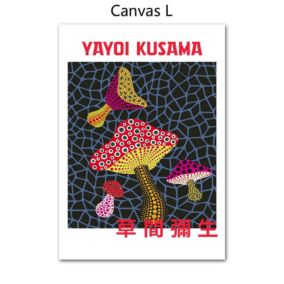 Yayoi Kusama Abstract Art Poster with Vibrant Colors