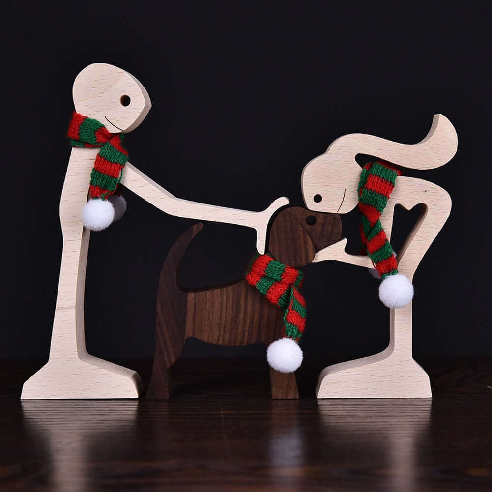 Danish Wooden Animal Ornaments - Hand-Carved Pet Decor