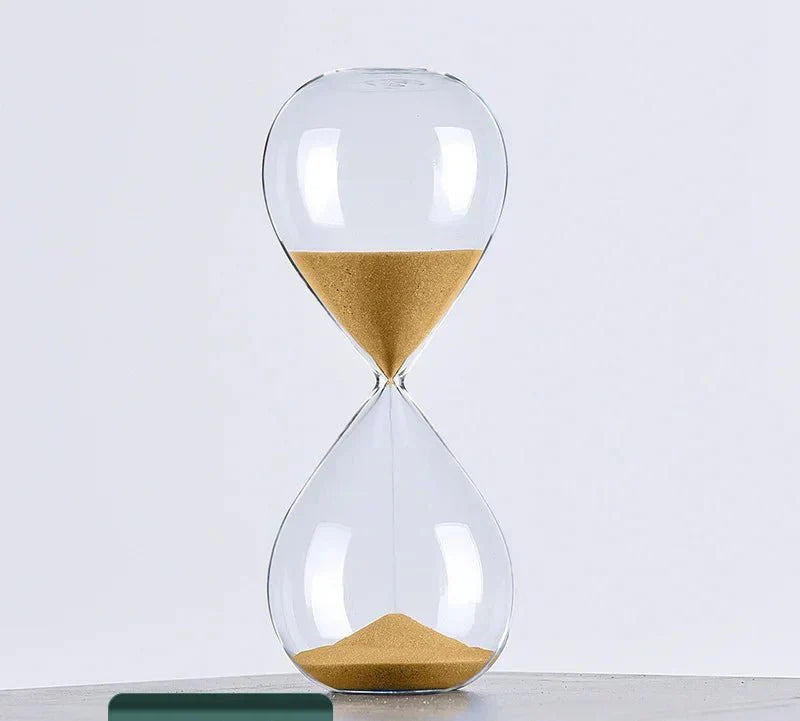 Glass Hourglass Timer with 5/10/30/60 Minute Intervals