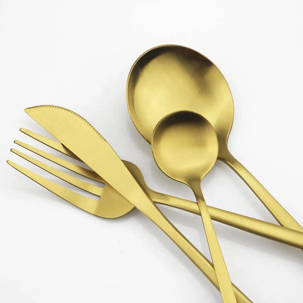 Stainless Steel Cutlery Set for 6 - Elegant Dining Utensils