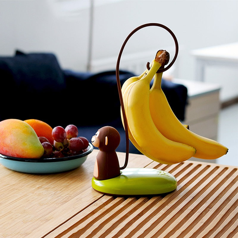 Monkey-Shaped Banana Hanger Stand for Kitchen Storage