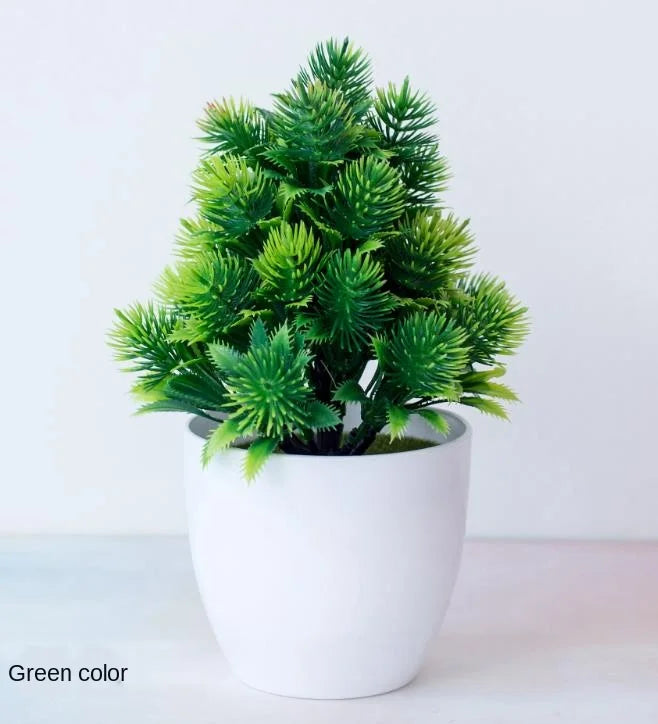 Mini Plastic Bonsai Plant for Desk Decor