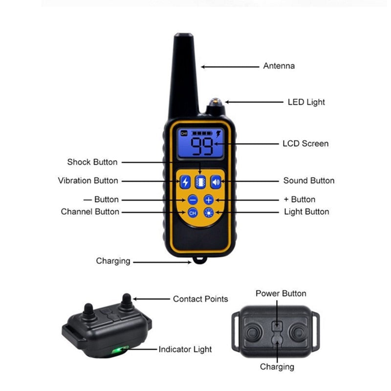 Waterproof Electric Dog Training Collar with Vibration and Sound Modes