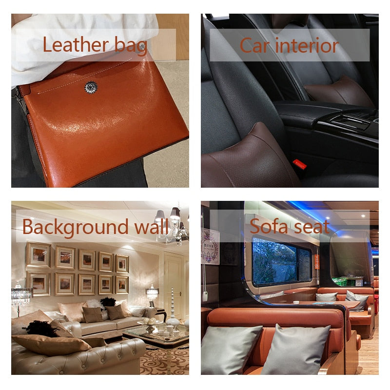 Self-Adhesive Leather Repair Patch Kit for Synthetic Surfaces
