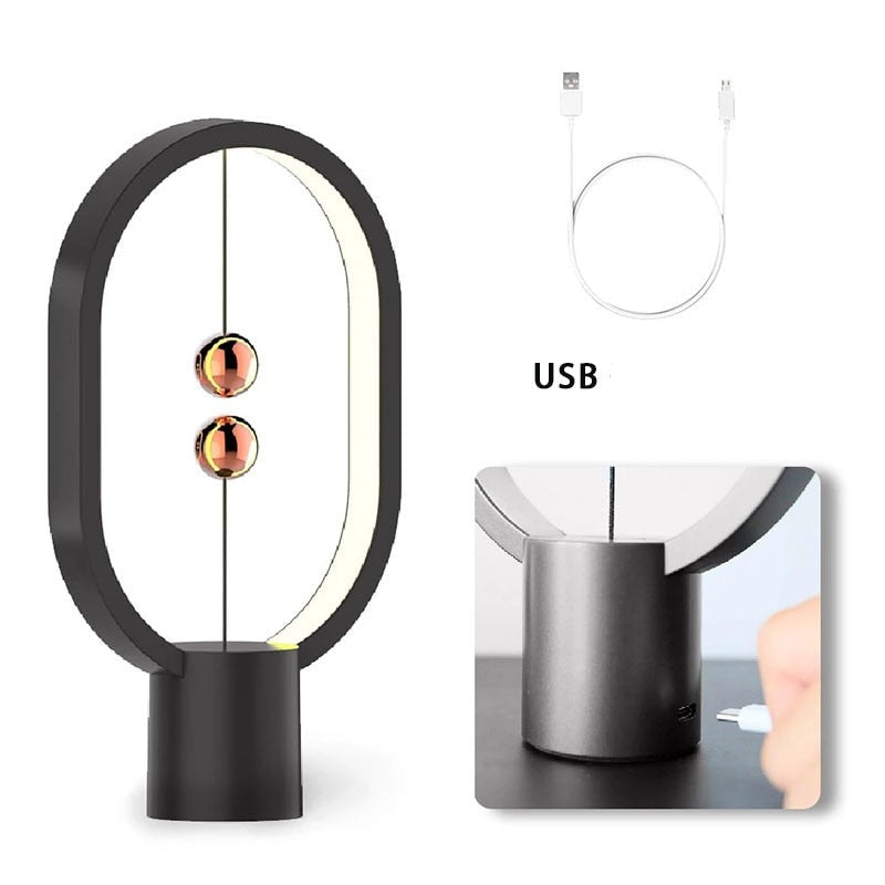 Magnetic Levitation Table Lamp with USB Rechargeable Design
