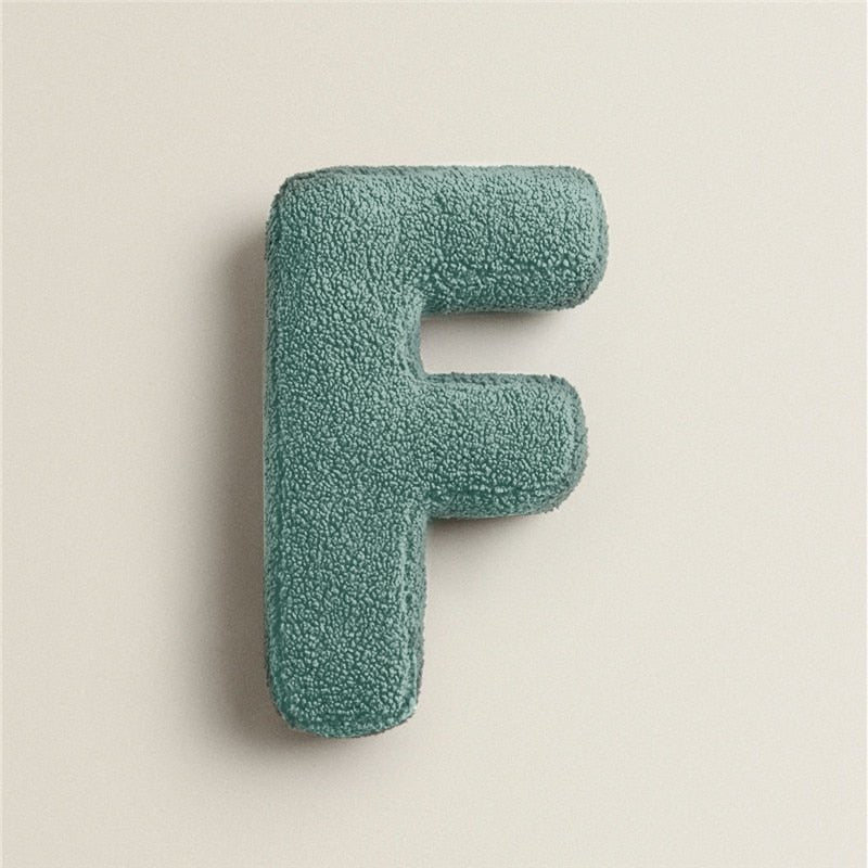 Soft Plush Letter Pillow for Kids' Room - Customizable Decorative Cushion