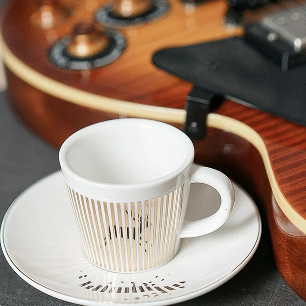Ceramic Leopard Anamorphic Coffee Mug Set with Coaster