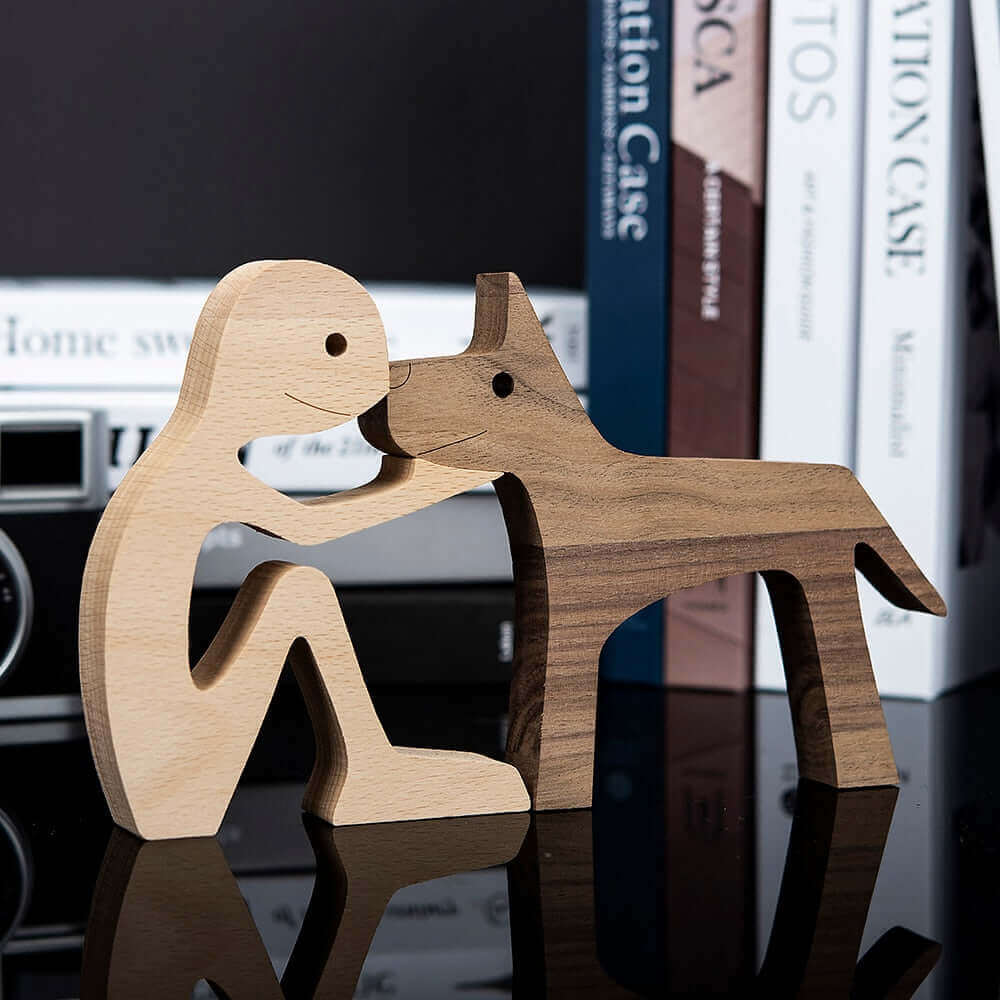 Danish Wooden Animal Ornaments - Hand-Carved Pet Decor