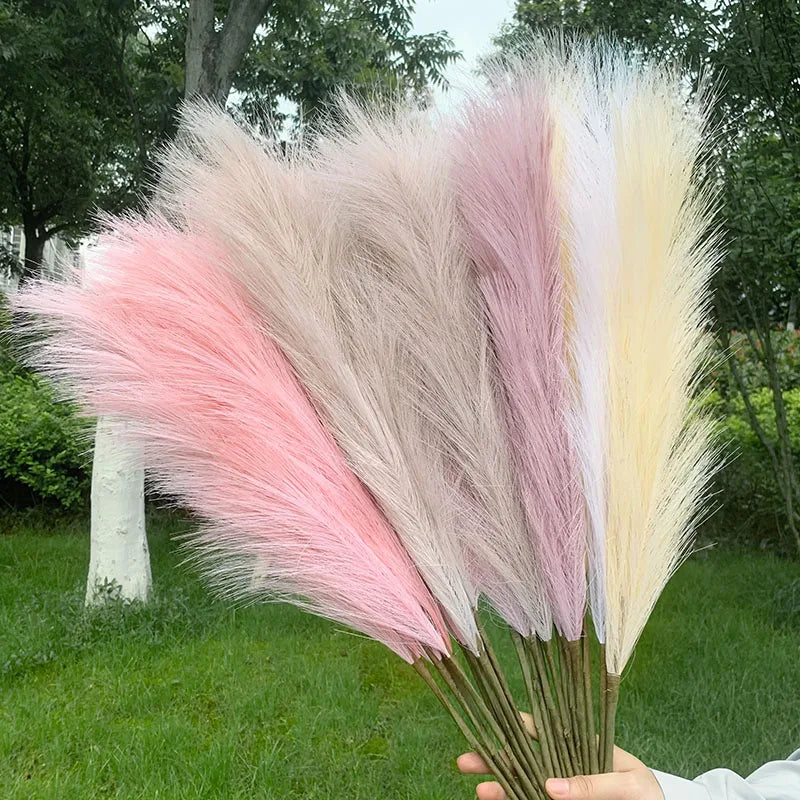 100 cm Artificial Pampas Grass Dried Flower Bouquet for Wedding Decor
