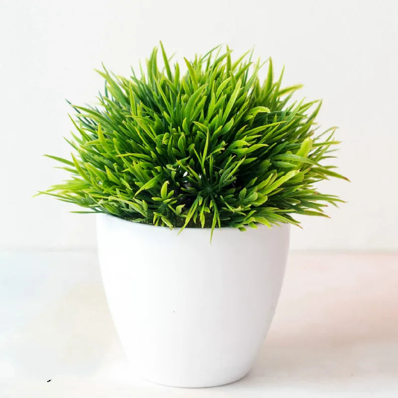 Mini Plastic Bonsai Tree for Desk Decor