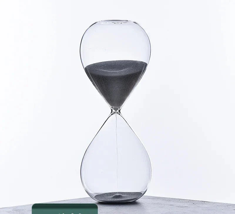 Glass Hourglass Timer with 5/10/30/60 Minute Intervals