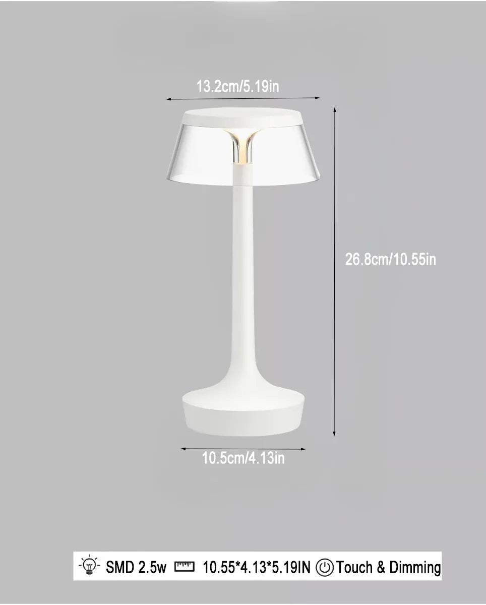 Rechargeable Touch Control Crystal Table Lamp